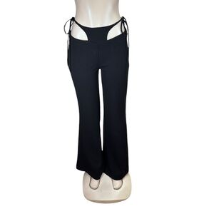 Milk honey . Black Flare Leg pants with High Waist